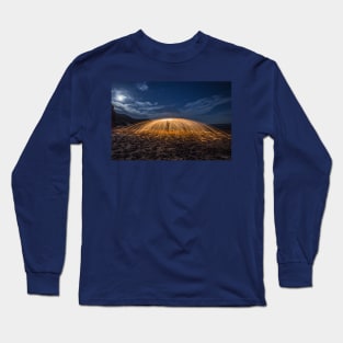 Steel Wool Spinning at London Bridge, Portsea, Victoria, Australia. Long Sleeve T-Shirt